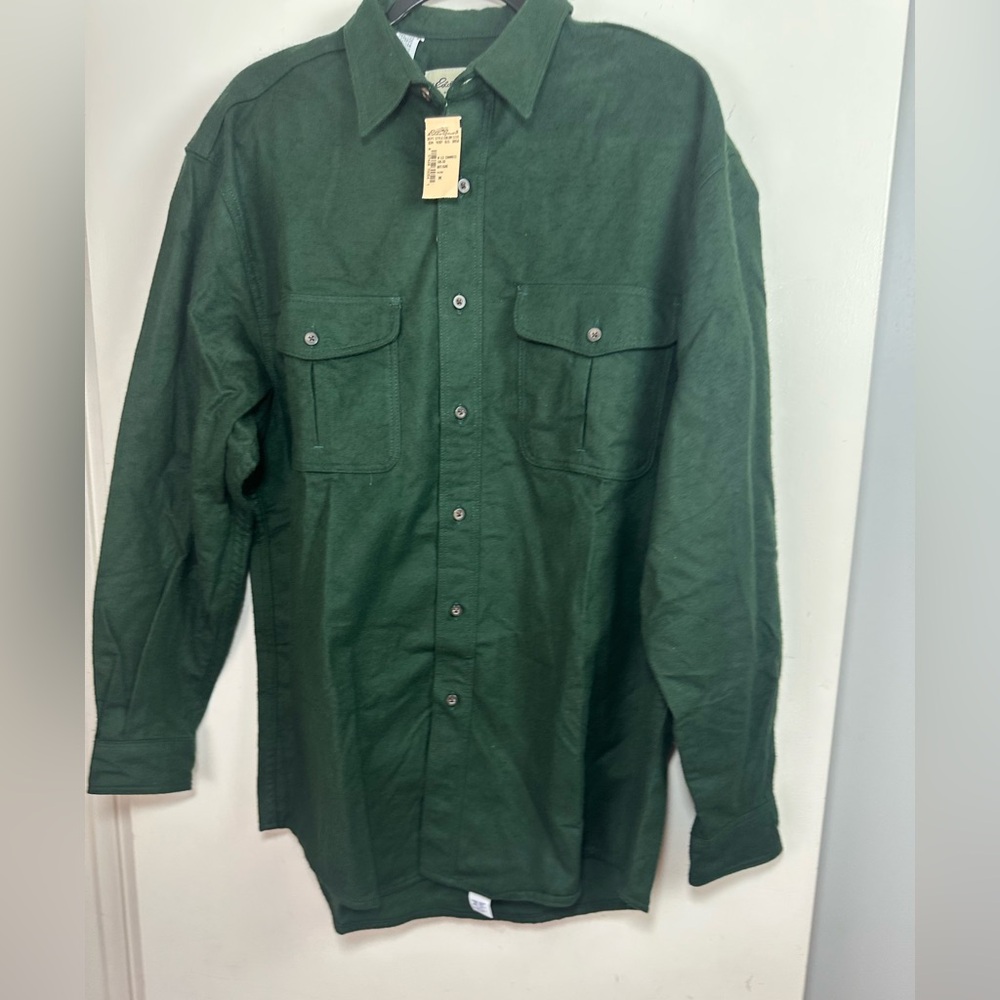 Eddie Bauer Vintage‎ 90's Double Pocket Cotton Heavyweight Plaid Flannel NWT M